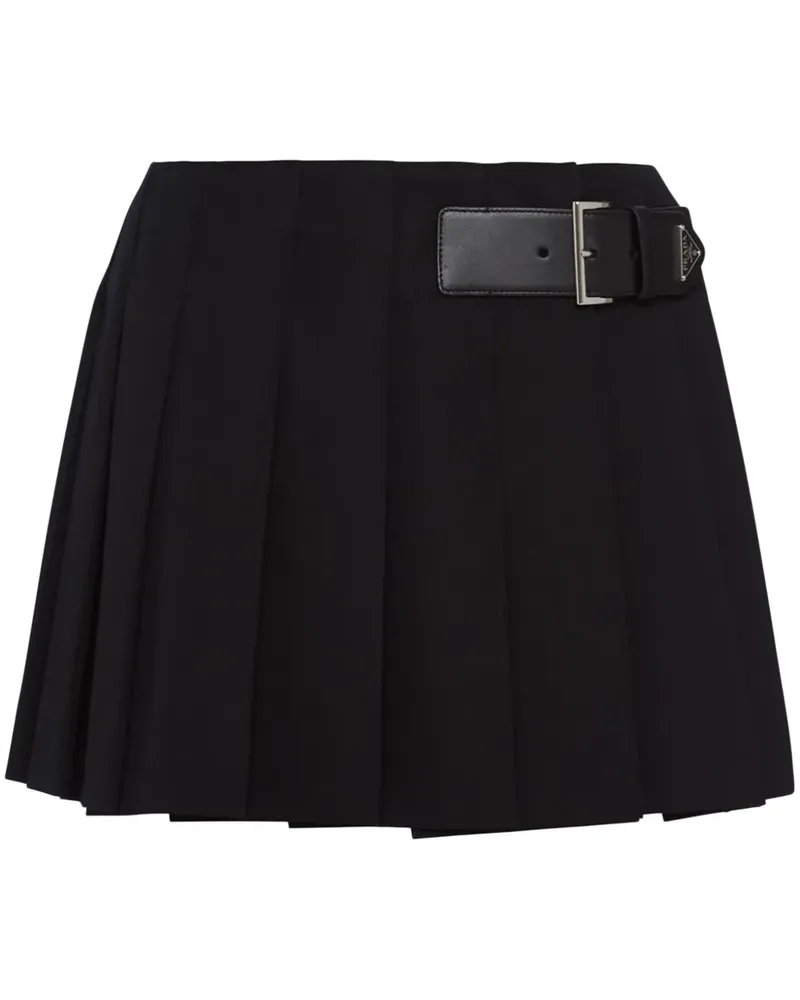 Prada Minirock mit Falten - Schwarz Schwarz