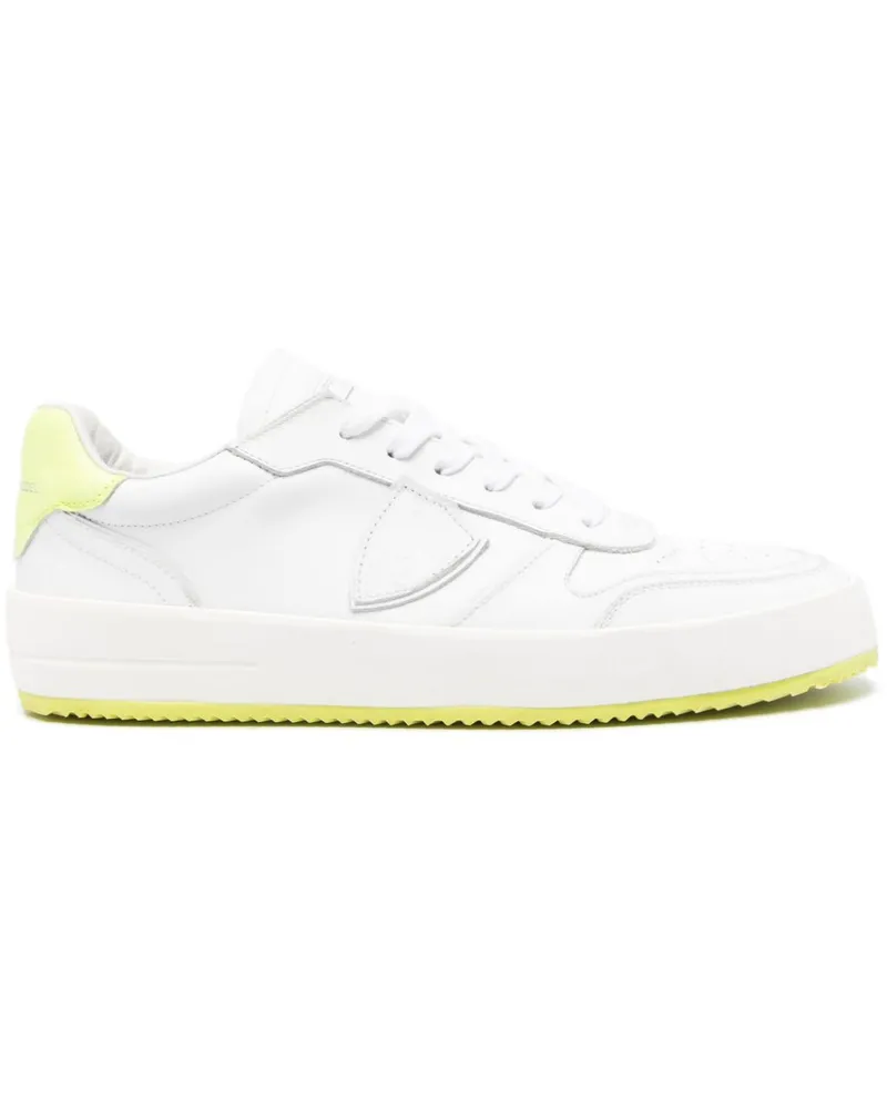 Philippe Model Lyon Sneakers mit Logo-Patch - Weiß Weiß
