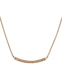 David Yurman 18kt Petit Pavé Bar Rotgoldhalskette mit Diamanten Gold