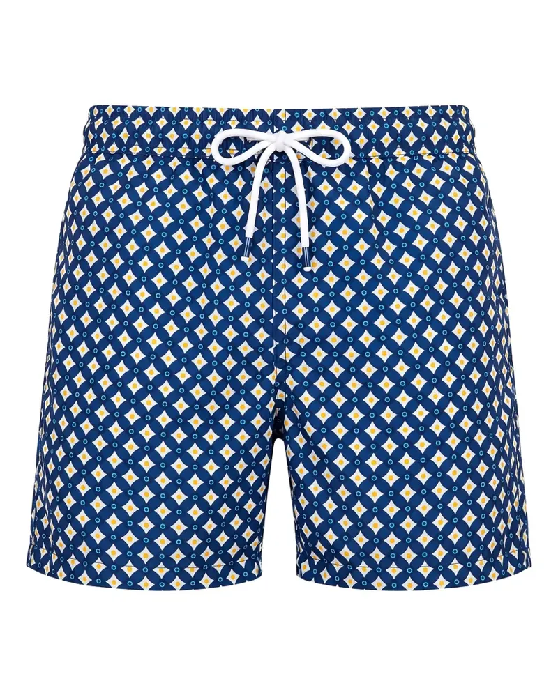 Fedeli Badeshorts mit geometrischem Print - Blau Blau