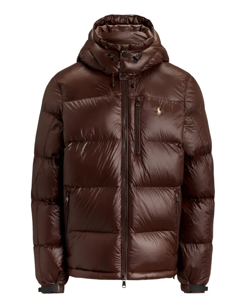 Ralph Lauren Glänzende The Gorham Daunenjacke - Braun Braun