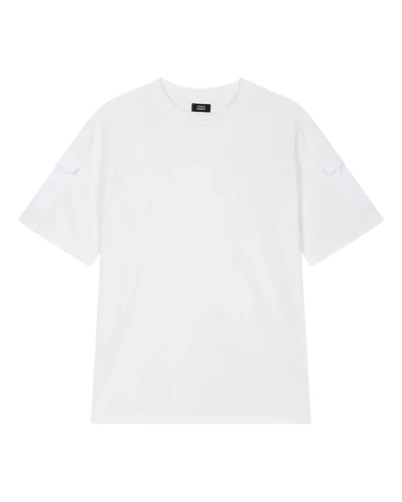 STUDIO TOMBOY T-Shirt mit Ärmeltasche - Weiß Weiß