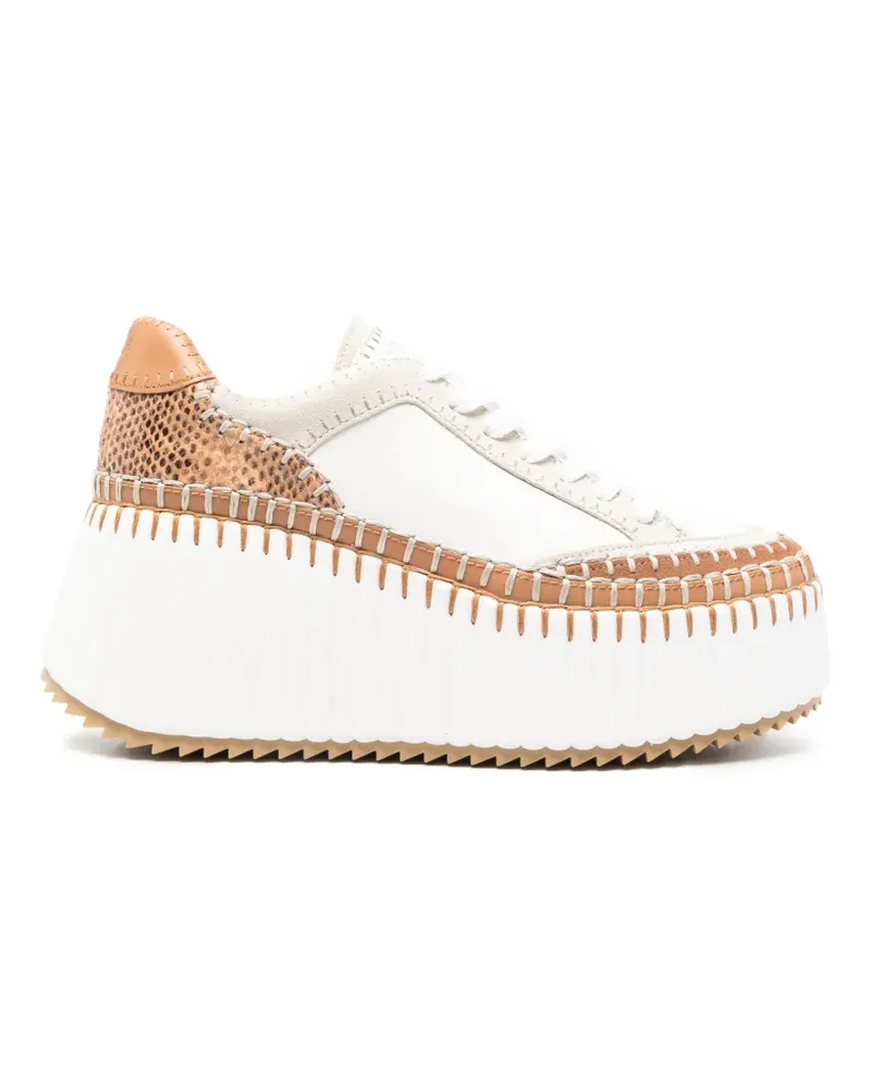 Chloé Nama Plateau-Sneakers - Weiß Weiß
