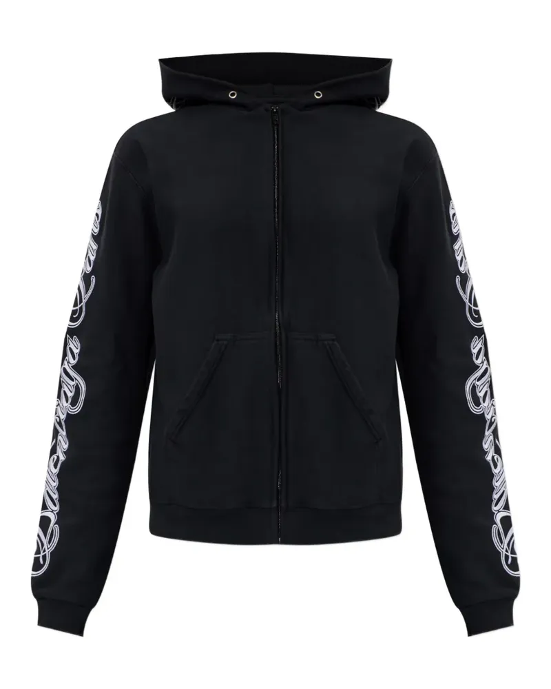 Balenciaga Ele Hoodie mit Cursive-Schriftzug - Schwarz Schwarz