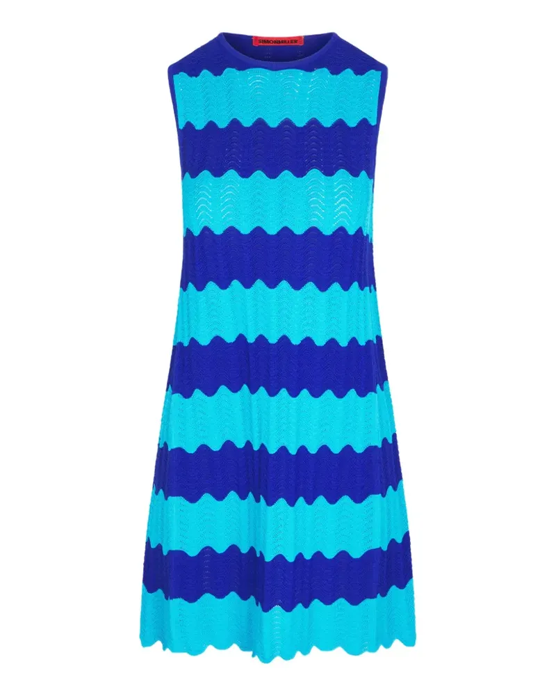 Simon Miller Gestricktes Moji Kleid mit Wellenstreifen - Blau Blau