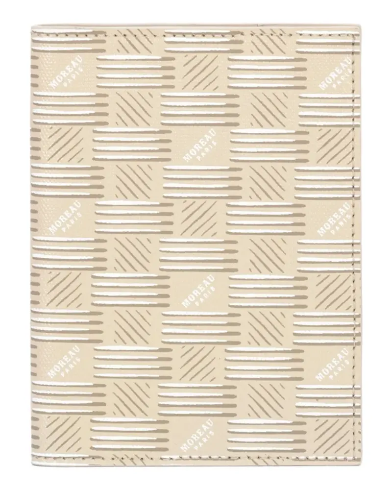 Moreau Paris printed passport holder - Nude Nude