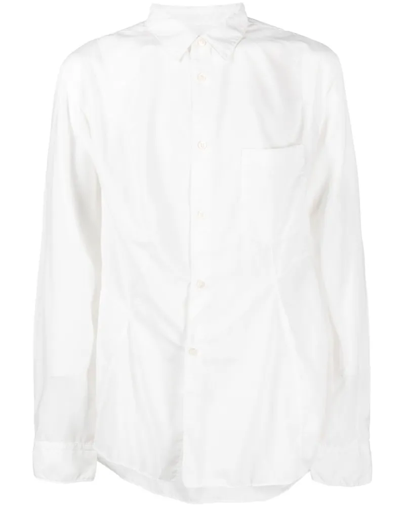 Comme des Garçons Drapiertes Hemd - Weiß Weiß