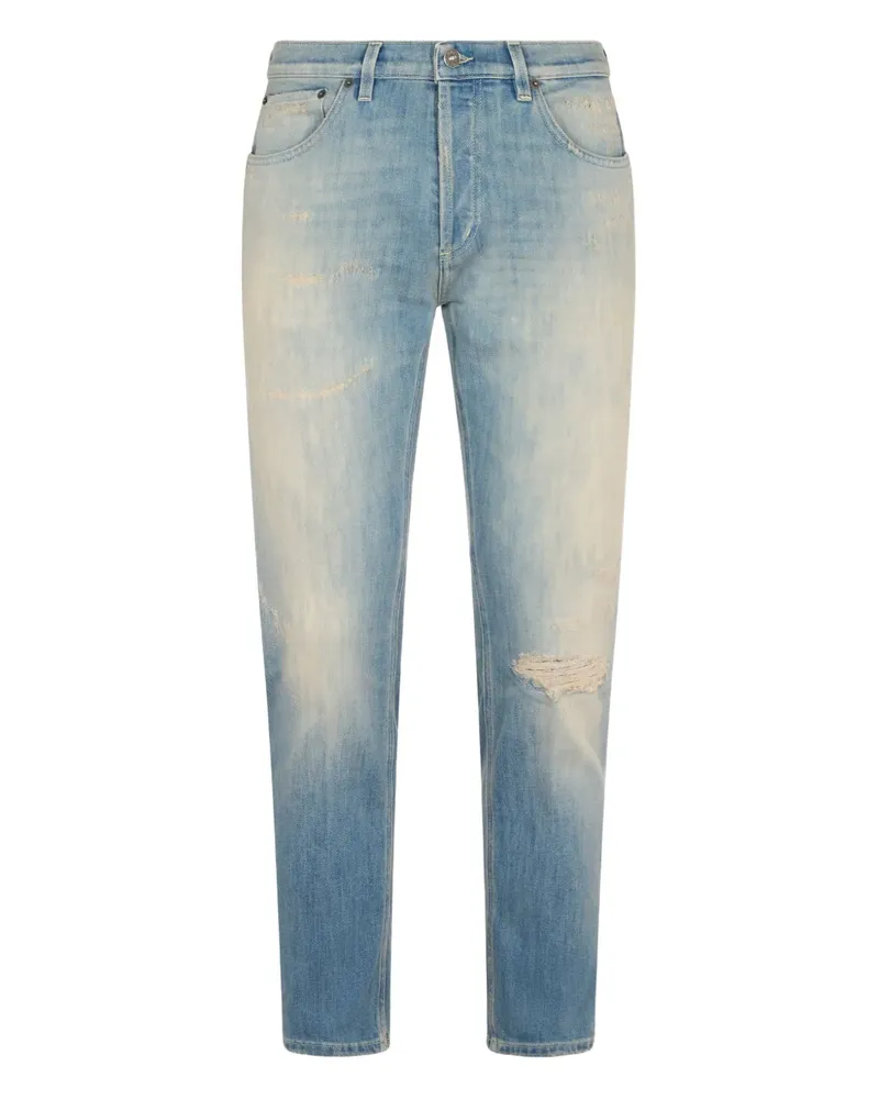 Dondup Jeans in Distressed-Optik - Blau Blau