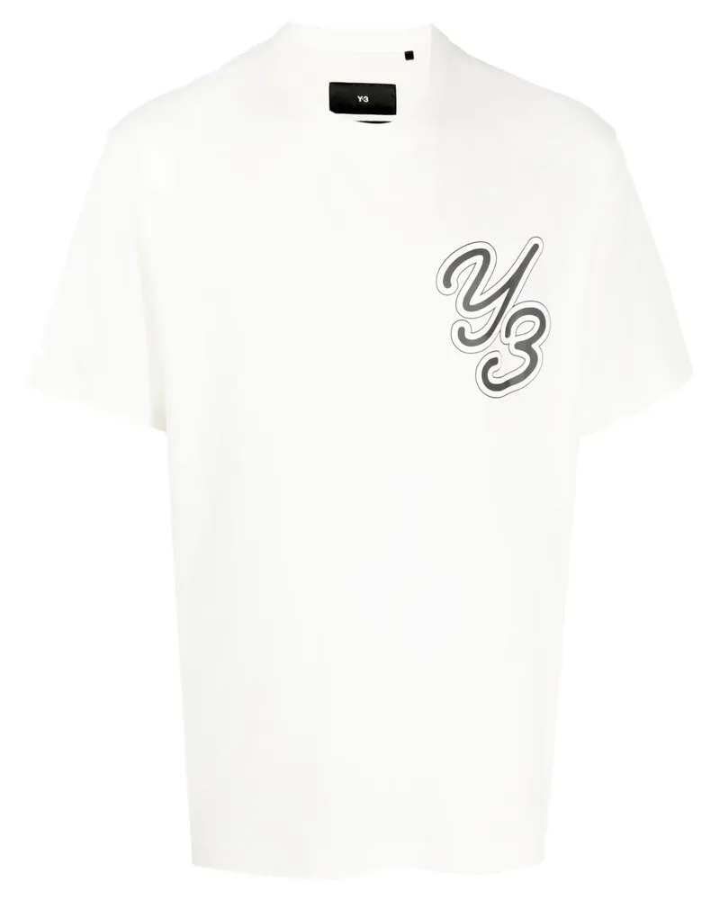Y-3 T-Shirt mit Logo-Patch - Weiß Weiß