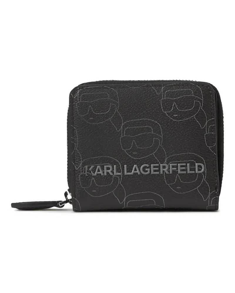 Karl Lagerfeld Ikon Portemonnaie - Schwarz Schwarz
