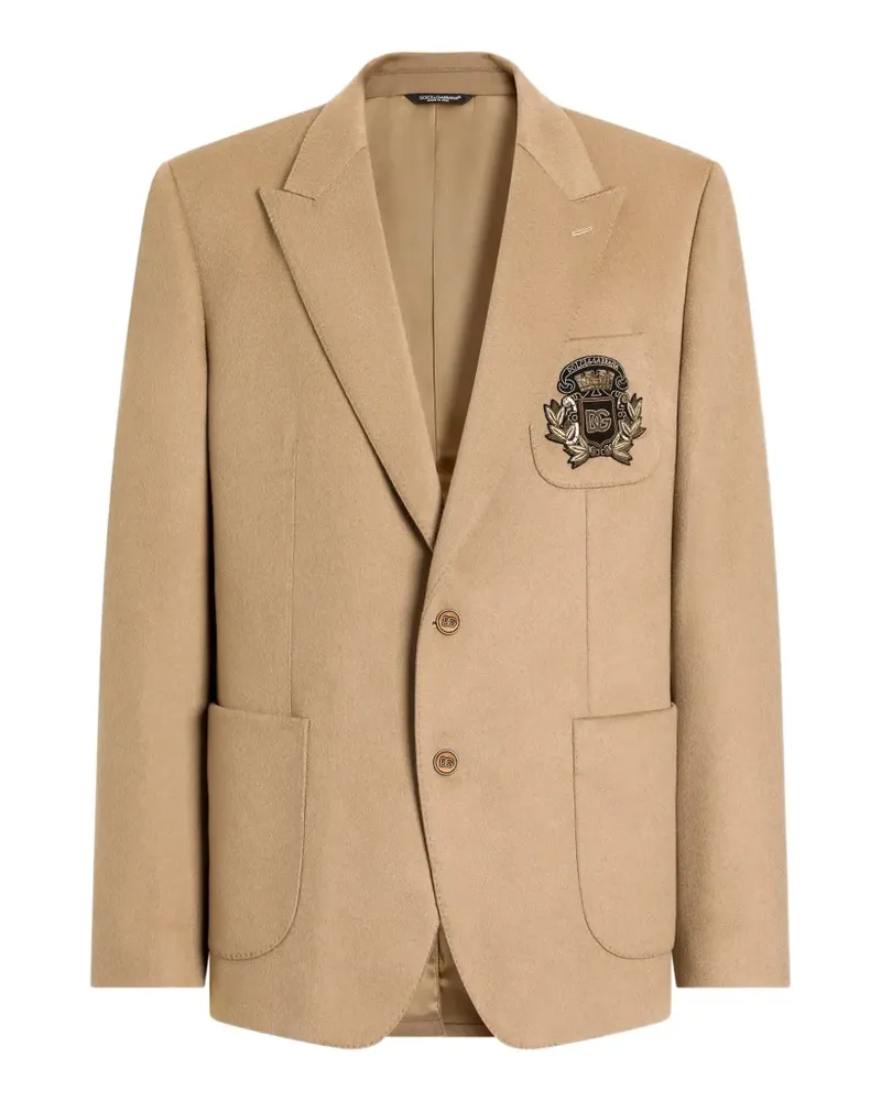 Dolce & Gabbana Doppelreihige Portofino Jacke aus Kaschmir - Nude Nude
