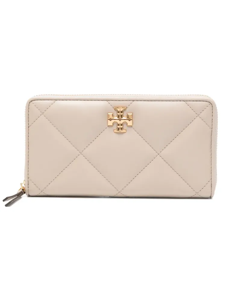 Tory Burch Kira quilted leather wallet - Nude Nude