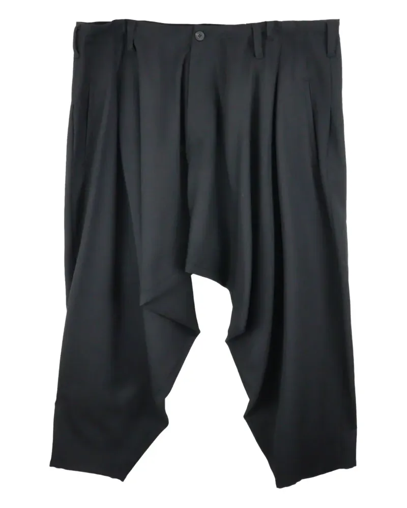 Yohji Yamamoto draped trousers - Schwarz Schwarz