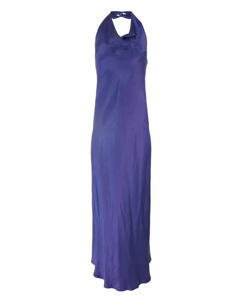 Vince Neckholder-Kleid mit Wasserfallkragen - Blau Blau