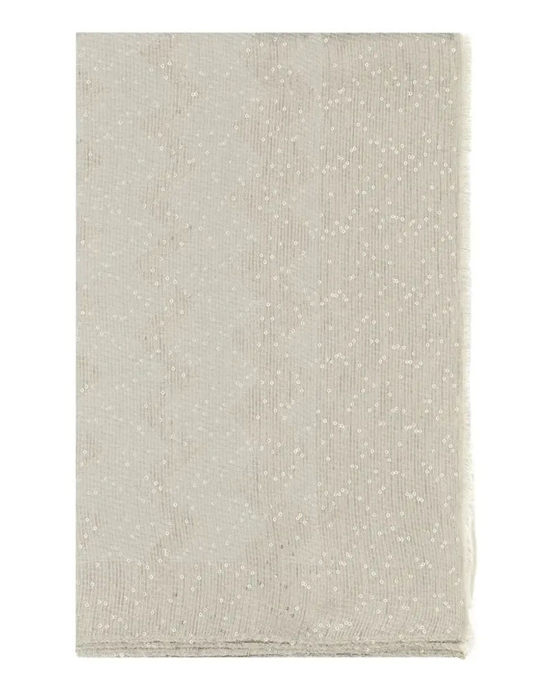 Missoni sequin-embellished zig-zag scarf - Nude Nude