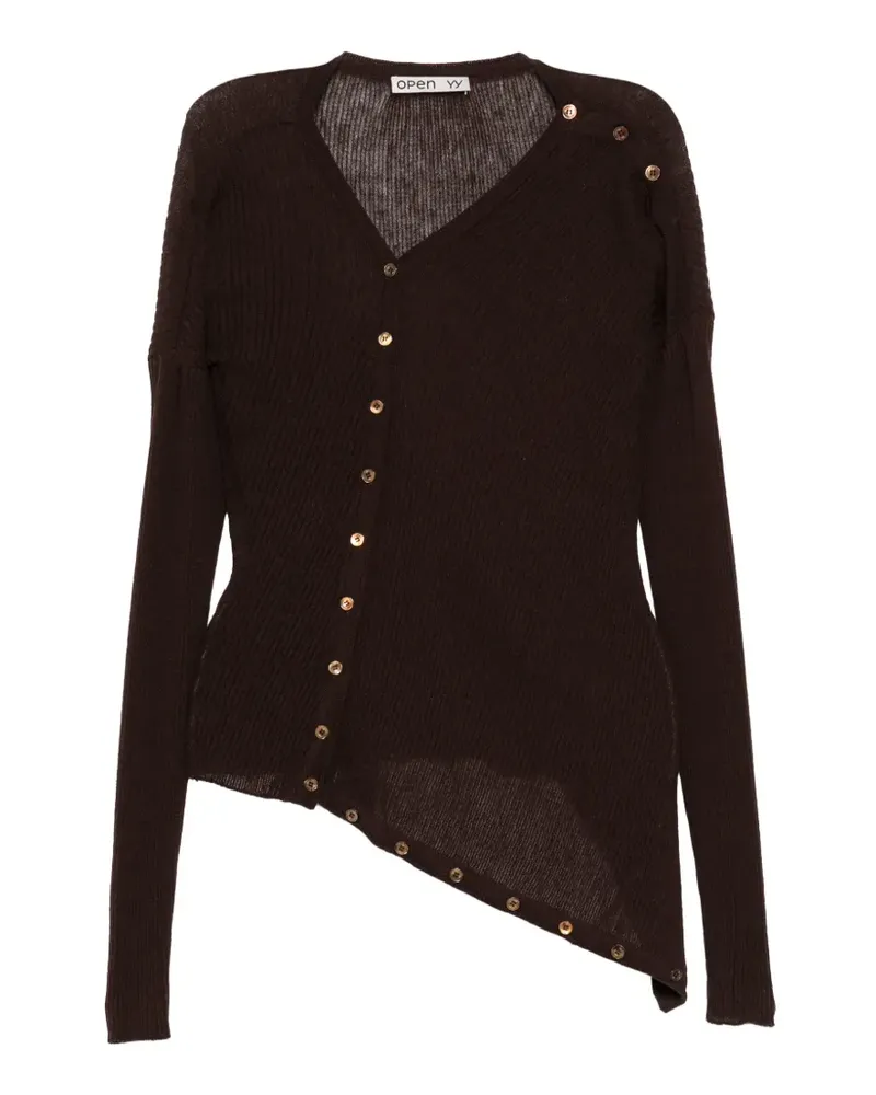 OPEN YY convertible draped cardigan - Braun Braun