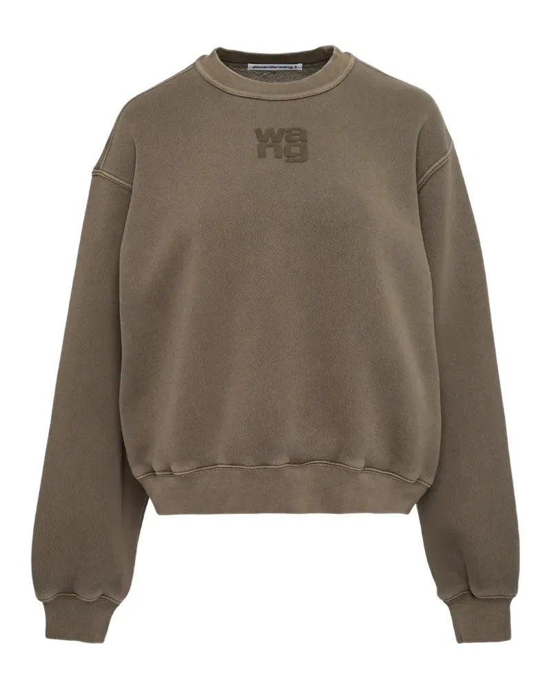 Alexander Wang logo-embroidered sweatshirt - Braun Braun