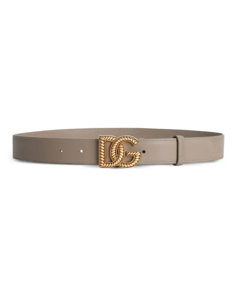 Dolce & Gabbana Gürtel mit Logo-Schnalle - Nude Nude