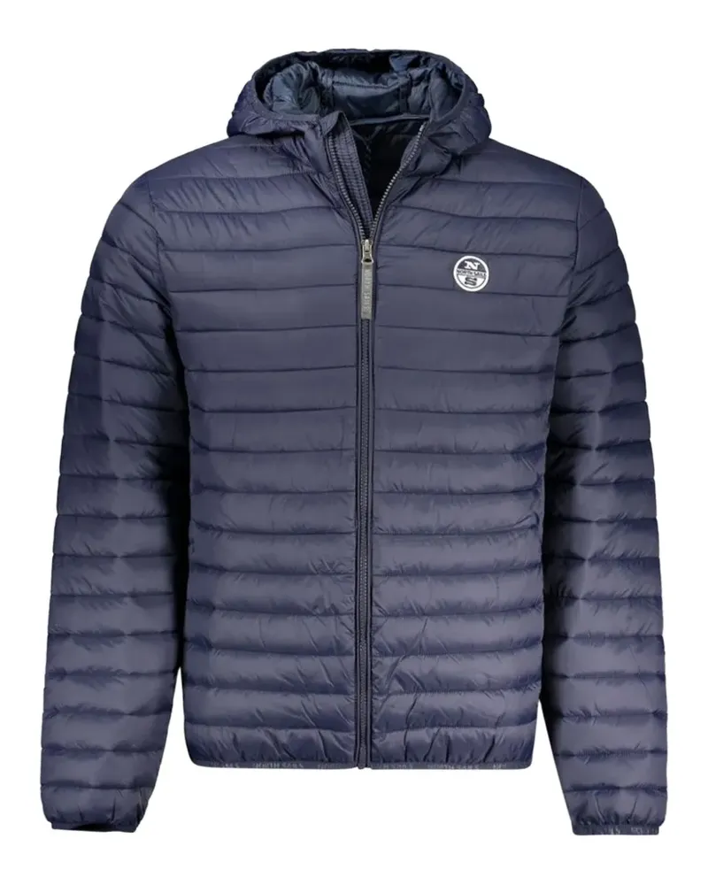 North Sails quilted hooded jacket - Blau Blau