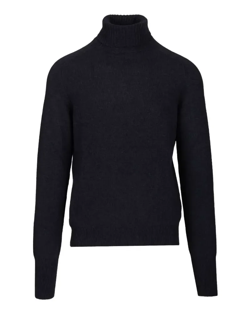 Fedeli Gestrickter Rollkragenpullover - Blau Blau
