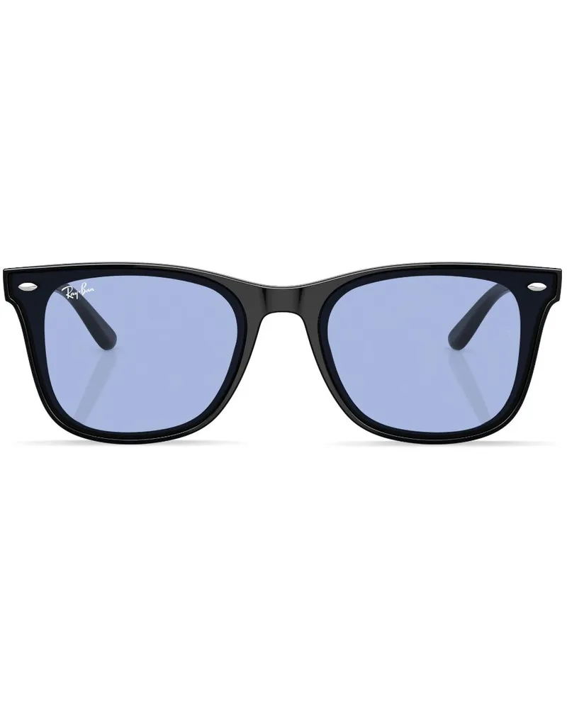 Ray Ban Eckige Sonnenbrille mit Logo - Schwarz Schwarz