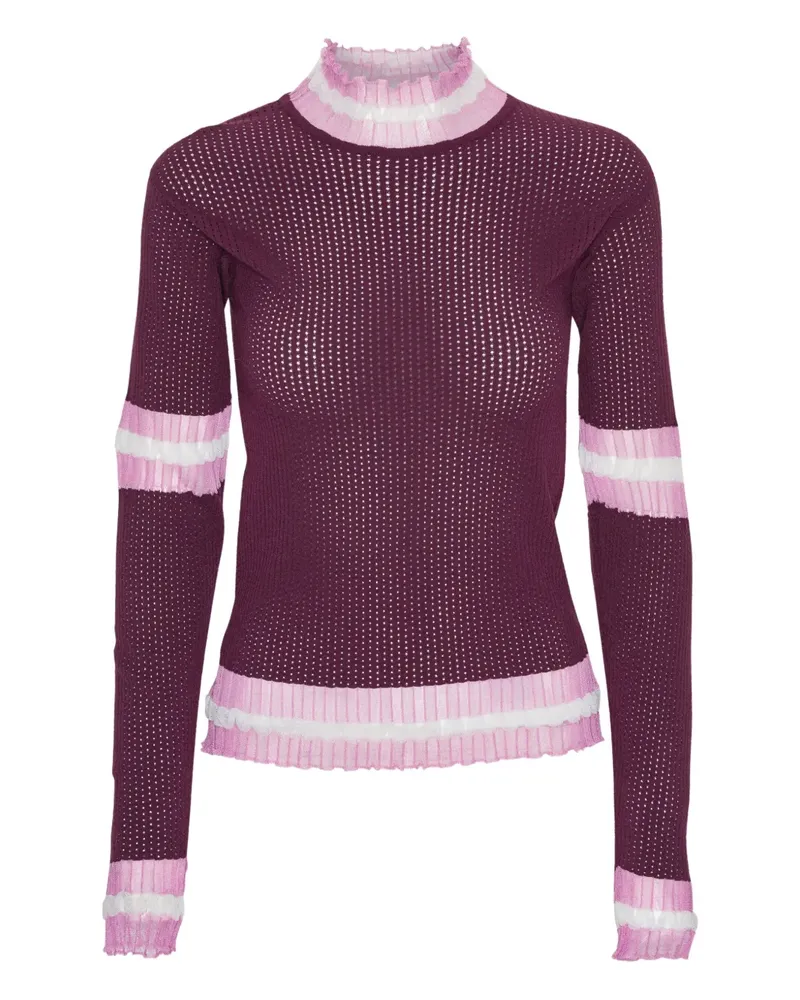 Henrik Vibskov Perforierter Pullover mit Rüschen - Rosa Rosa