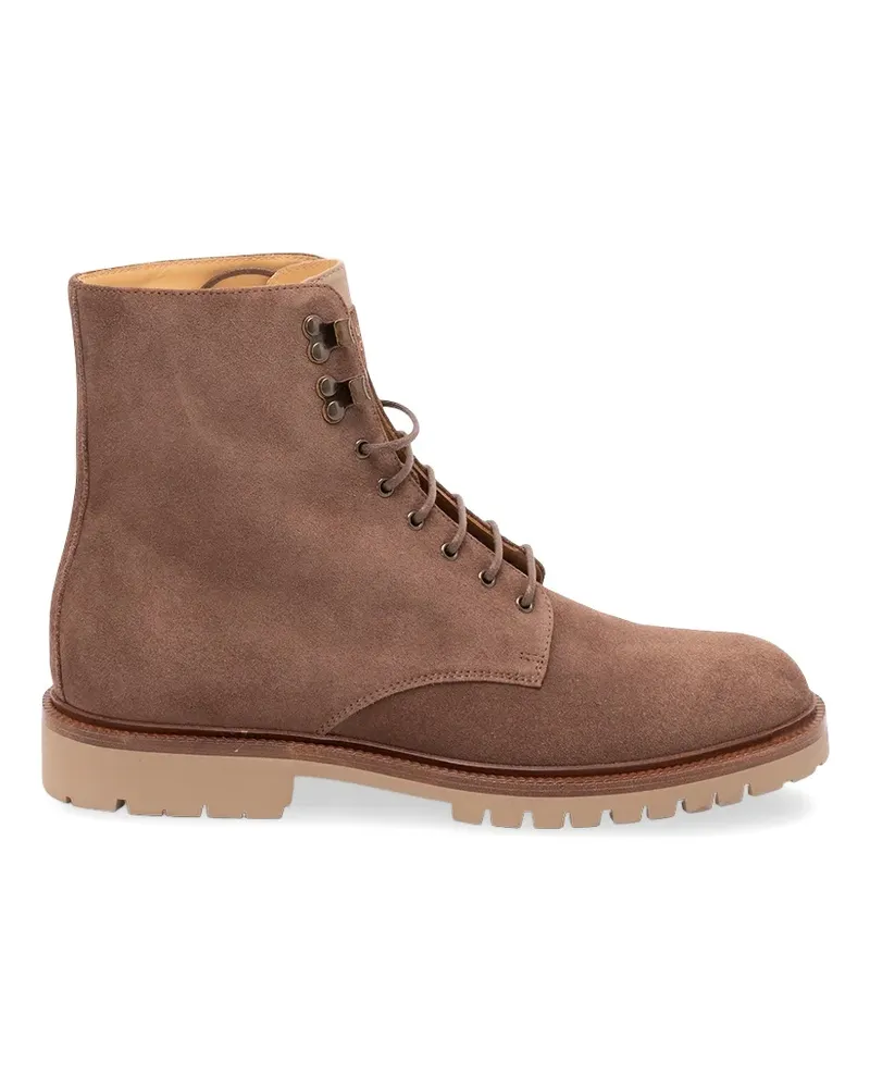 Brunello Cucinelli lace-up suede boots - Braun Braun