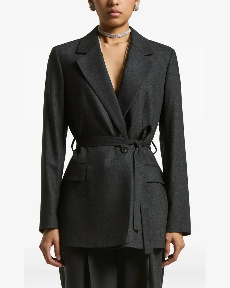 Peserico Cabanjacke mit Gürtel - Grau Grau