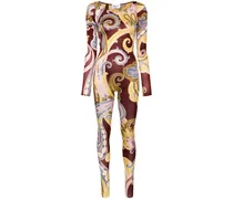 x ETRO Catsuit mit Paisley-Print - Rot