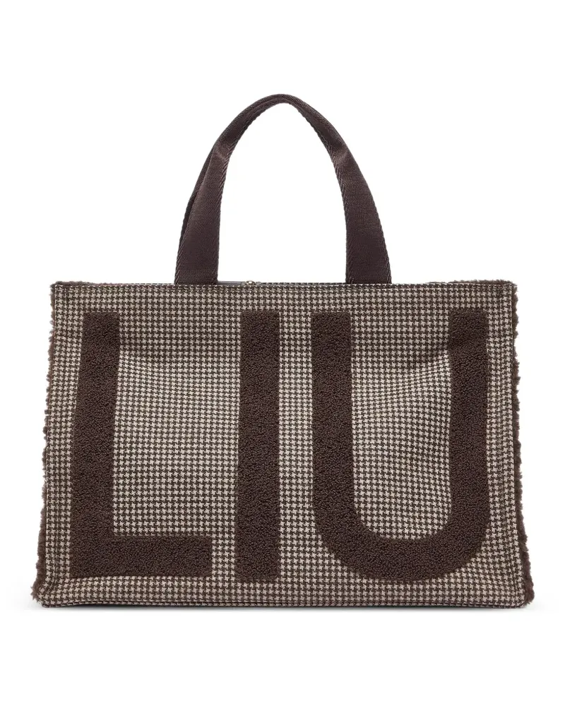Liu Jo Große Tote Bag mit Check - Braun Braun