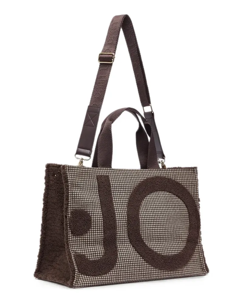Liu Jo large check fabric tote bag - Braun Braun