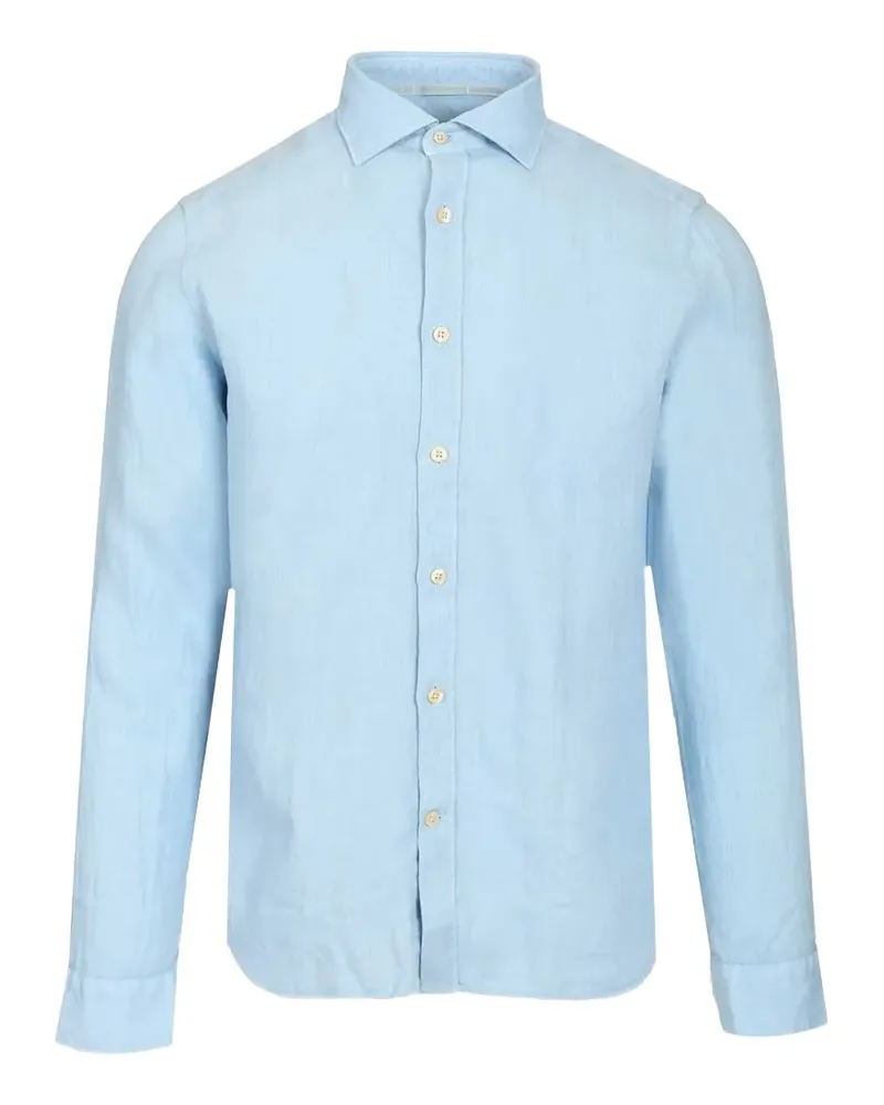 Al Duca D’Aosta 1902 Hemd aus Leinen - Blau Blau