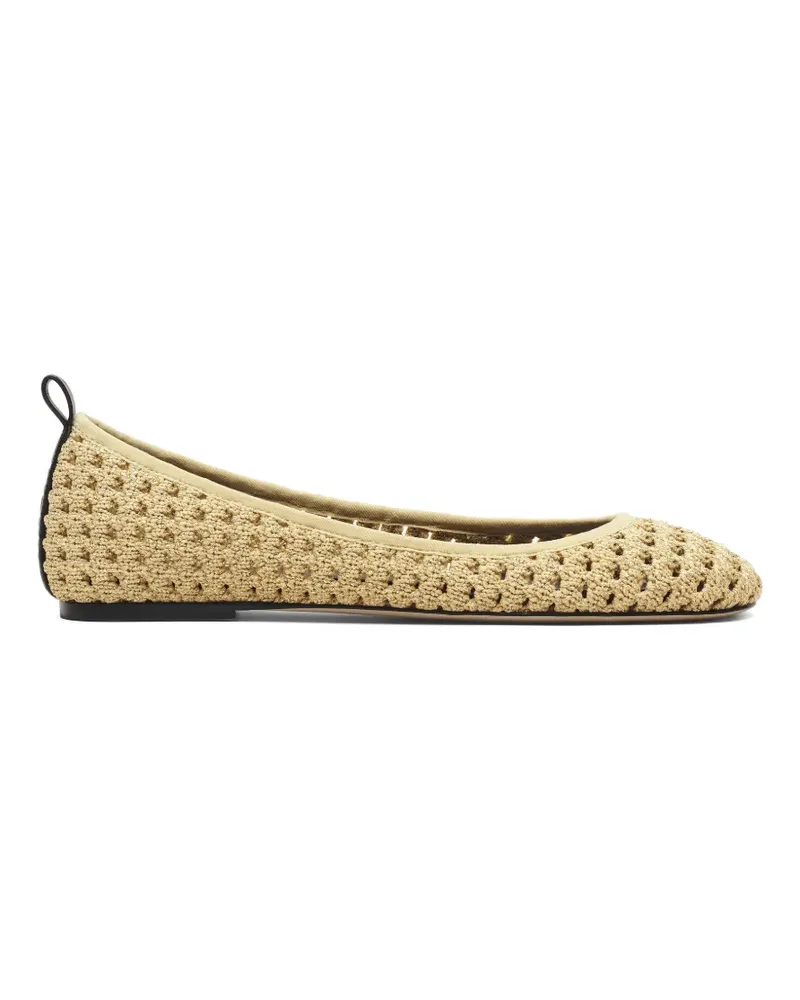 Marc Jacobs The Crochet Lace Up lace-up ballet flats - Nude Nude