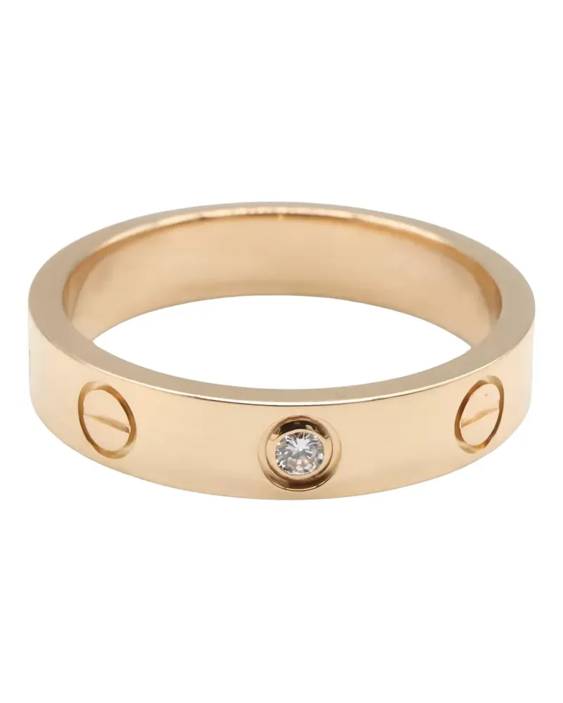 Cartier 2010s 18K rose gold Mini Love diamond ring - Rosa Rosa