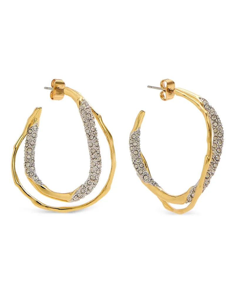 Alexis Bittar Solanales crystal-embellished organic-shaped earrings - Gold Gold
