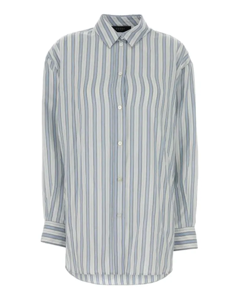 Gucci Gestreiftes Hemd - Weiß Weiß