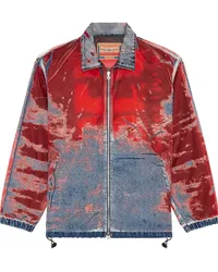 Diesel D-Krap Jacke aus Devoré-Denim Rot