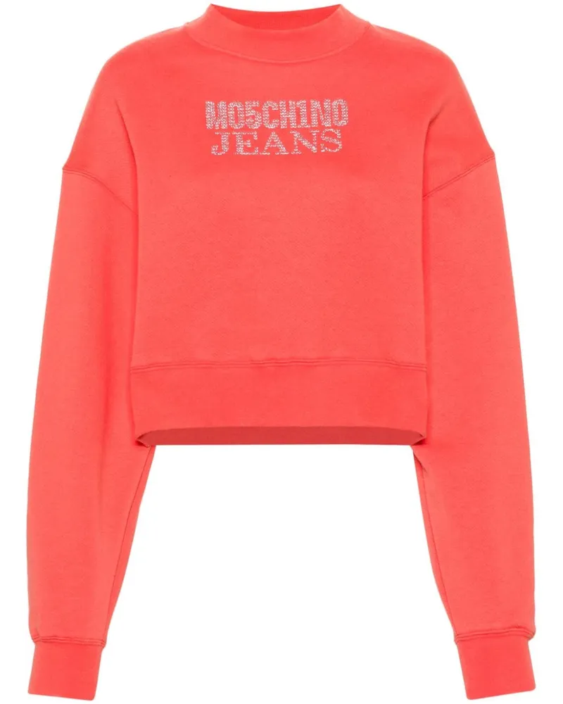 Moschino Sweatshirt mit Strass - Rot Rot