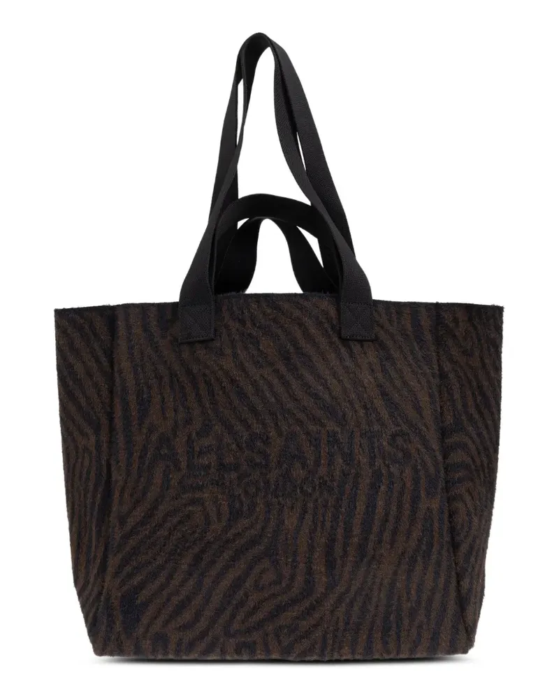 AllSaints Izzy Tote Bag mit Zebra-Print - Braun Braun