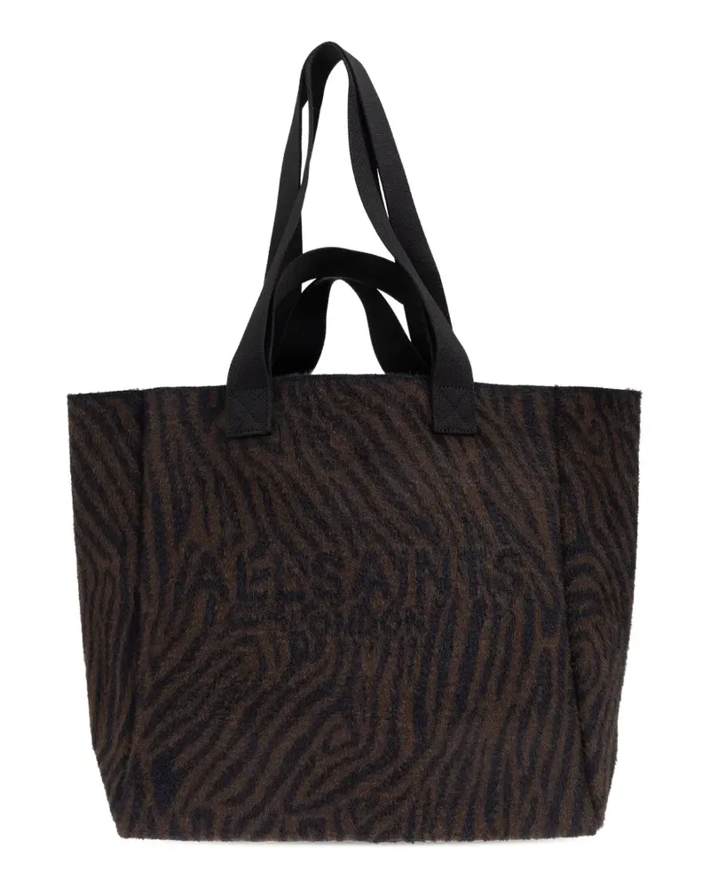 AllSaints Izzy Tote Bag mit Zebra-Print - Braun Braun