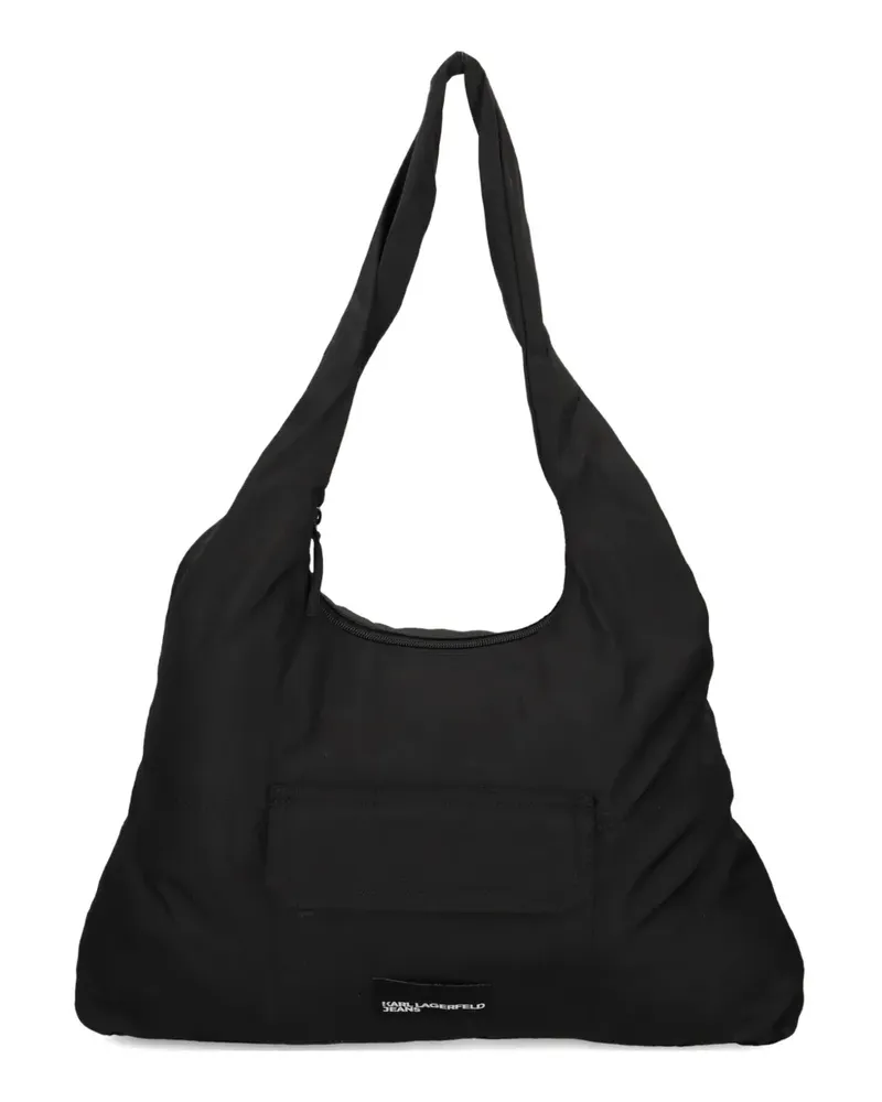 Karl Lagerfeld Satchel-Tasche mit umgeschlagenem Henkel - Schwarz Schwarz