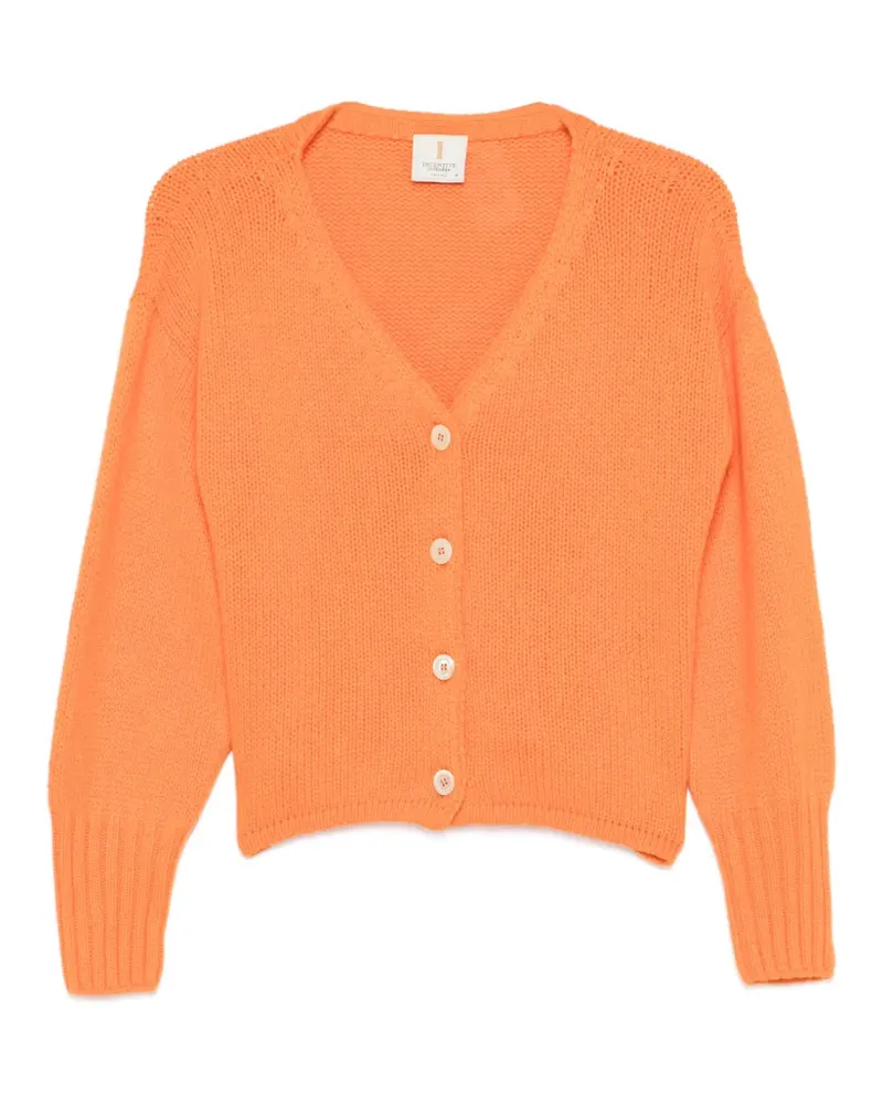 INCENTIVE! cashmere Abelina Cardigan mit V-Ausschnitt - Orange Orange