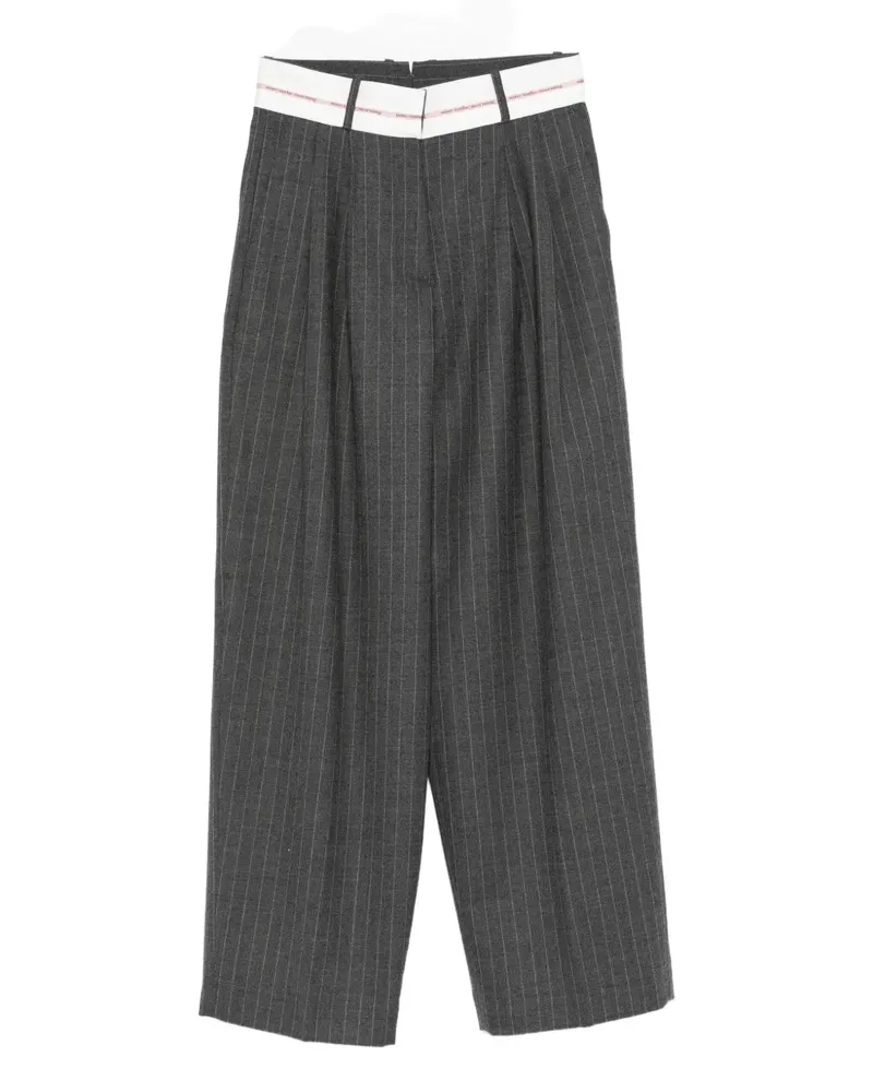 nine:inthe:morning pinstripe-print pleated trousers - Grau Grau