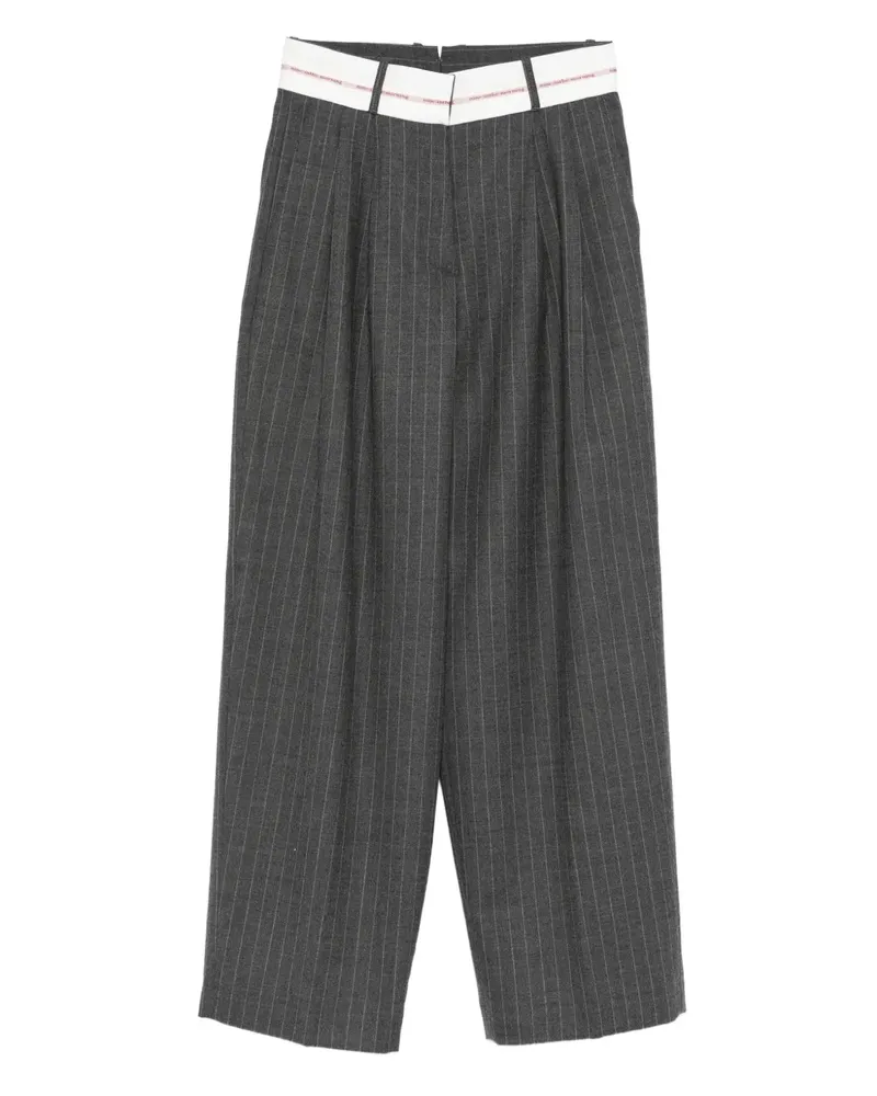 nine:inthe:morning Bundfaltenhose mit Nadelstreifen - Grau Grau