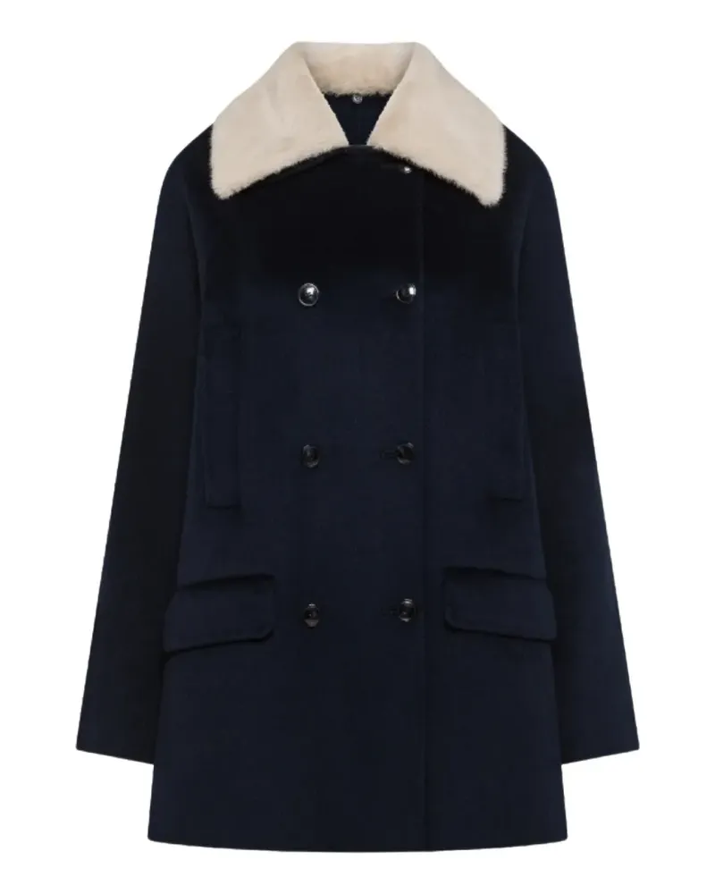 Seventy Doppelreihiger Mantel - Blau Blau