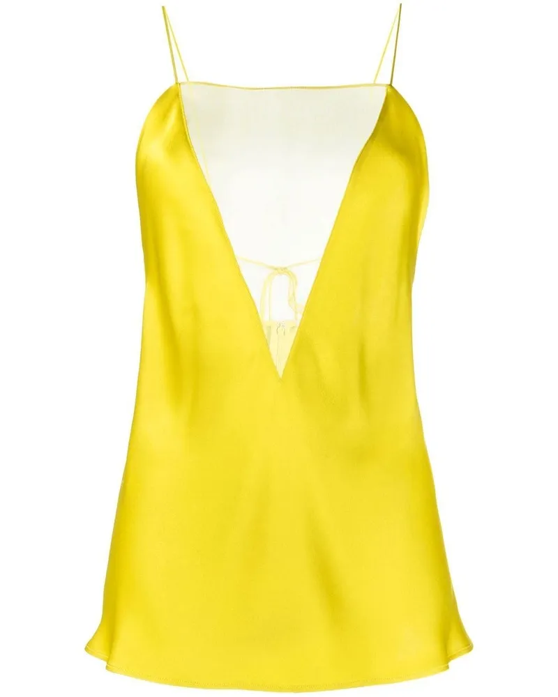 Stella McCartney Camisole-Top aus Seide Gelb