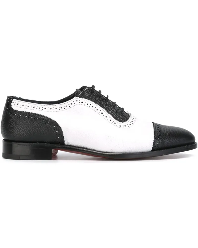 Junya Watanabe Oxford-Schuhe mit Einsätzen - Schwarz Schwarz