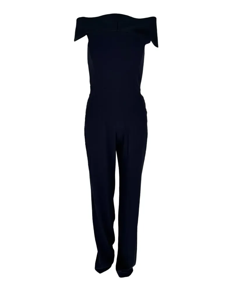GALVAN off-shoulder flared jumpsuit - Blau Blau