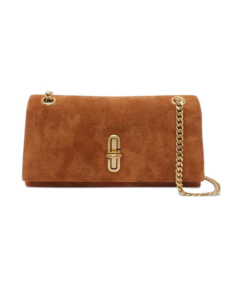 Marc Jacobs Mini The Dual Chain Schultertasche aus Wildleder - Braun Braun