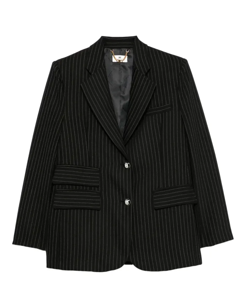Elisabetta Franchi Blazer mit Nadelstreifen - Schwarz Schwarz